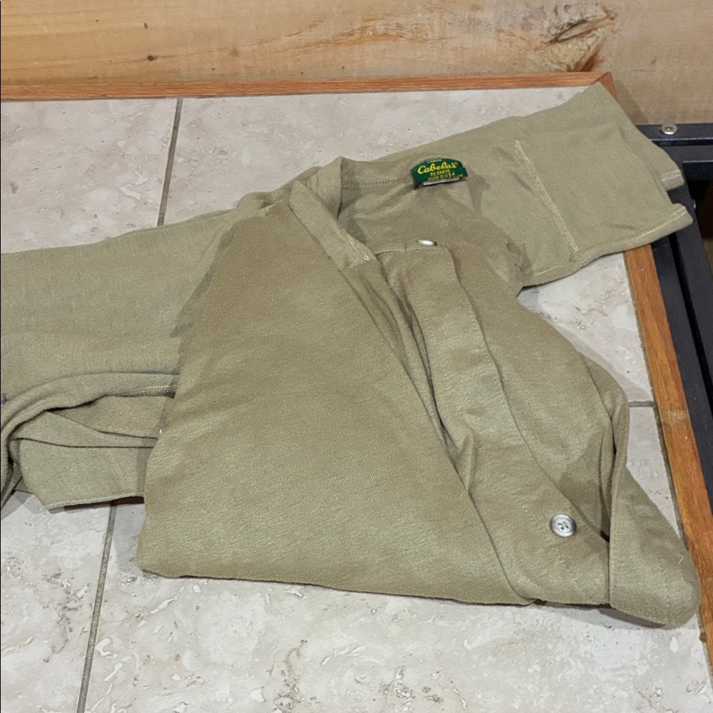 Cabela's Olive/Tan Outdoor Button-Up Shirt Jacket